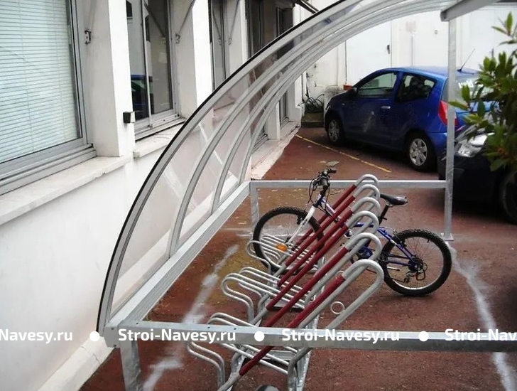 Навес для велосипеда от дождя из стали