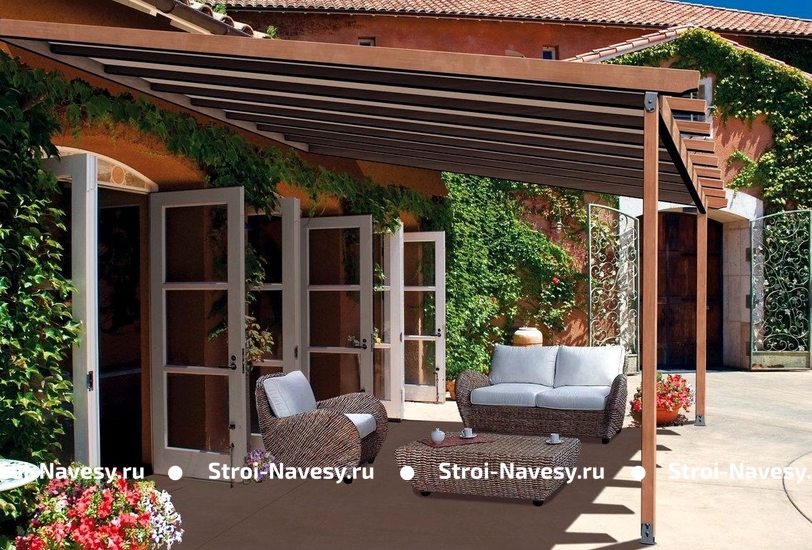 Крыша навес для террасы