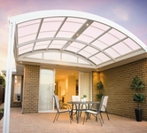 Навес для террасы белый