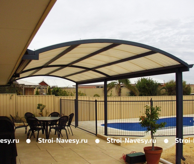 Крыша навес для террасы из поликарбоната Крыша навес для террасы из поликарбоната